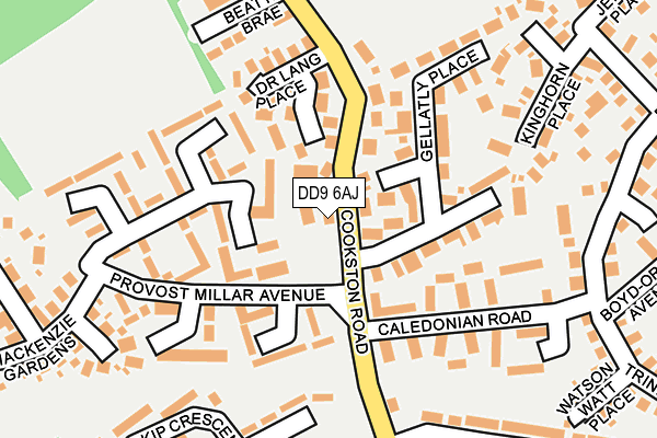 DD9 6AJ map - OS OpenMap – Local (Ordnance Survey) DD9 6AJ map - OS OpenMap – Local (Ordnance Survey)