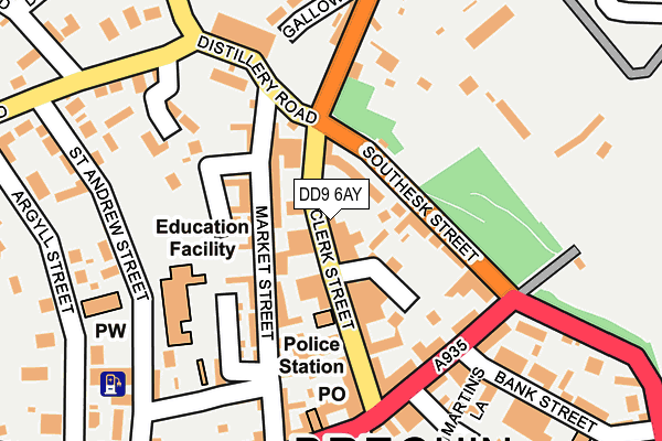 DD9 6AY map - OS OpenMap – Local (Ordnance Survey) DD9 6AY map - OS OpenMap – Local (Ordnance Survey)