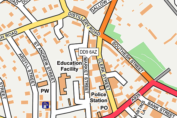 DD9 6AZ map - OS OpenMap – Local (Ordnance Survey) DD9 6AZ map - OS OpenMap – Local (Ordnance Survey)