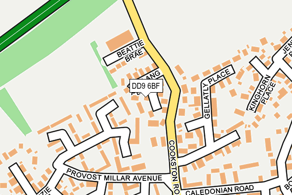 DD9 6BF map - OS OpenMap – Local (Ordnance Survey) DD9 6BF map - OS OpenMap – Local (Ordnance Survey)