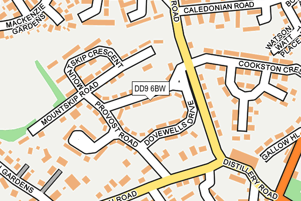 DD9 6BW map - OS OpenMap – Local (Ordnance Survey) DD9 6BW map - OS OpenMap – Local (Ordnance Survey)
