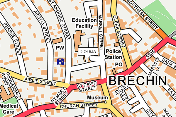 DD9 6JA map - OS OpenMap – Local (Ordnance Survey)