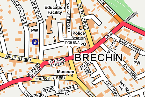 DD9 6NA map - OS OpenMap – Local (Ordnance Survey)