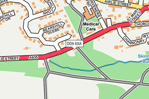 DD9 6XA map - OS OpenMap – Local (Ordnance Survey) DD9 6XA map - OS OpenMap – Local (Ordnance Survey)