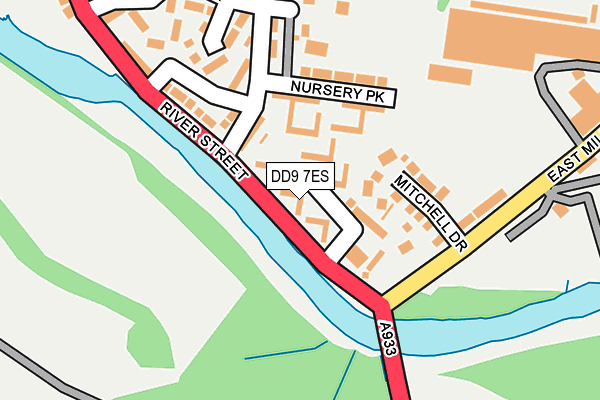 DD9 7ES map - OS OpenMap – Local (Ordnance Survey)