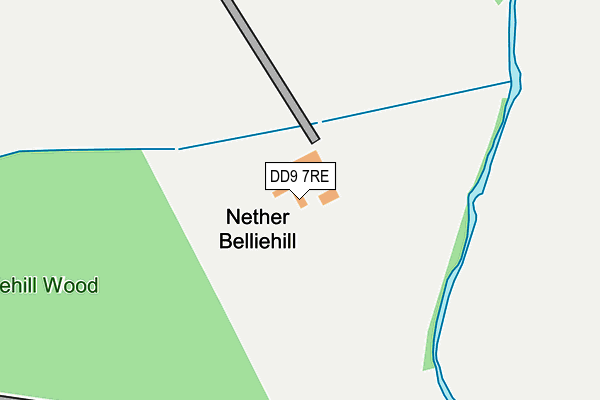 DD9 7RE map - OS OpenMap – Local (Ordnance Survey)