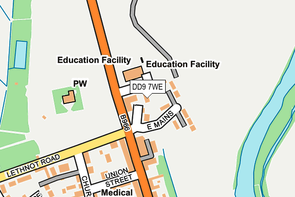 DD9 7WE map - OS OpenMap – Local (Ordnance Survey)