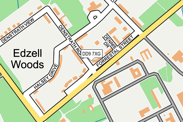 DD9 7XG map - OS OpenMap – Local (Ordnance Survey)