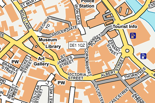 DE1 1QZ map - OS OpenMap – Local (Ordnance Survey) DE1 1QZ map - OS OpenMap – Local (Ordnance Survey)