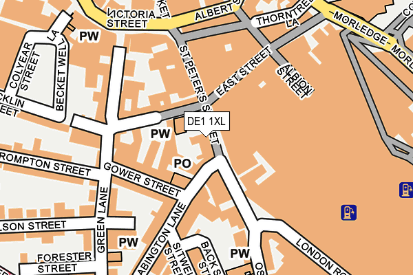 DE1 1XL map - OS OpenMap – Local (Ordnance Survey) DE1 1XL map - OS OpenMap – Local (Ordnance Survey)