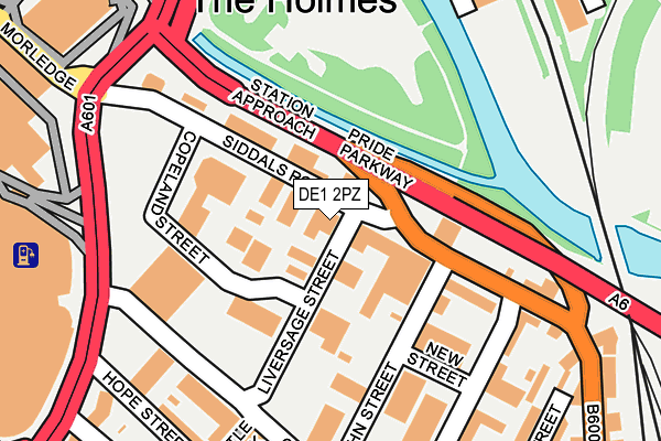 DE1 2PZ map - OS OpenMap – Local (Ordnance Survey) DE1 2PZ map - OS OpenMap – Local (Ordnance Survey)