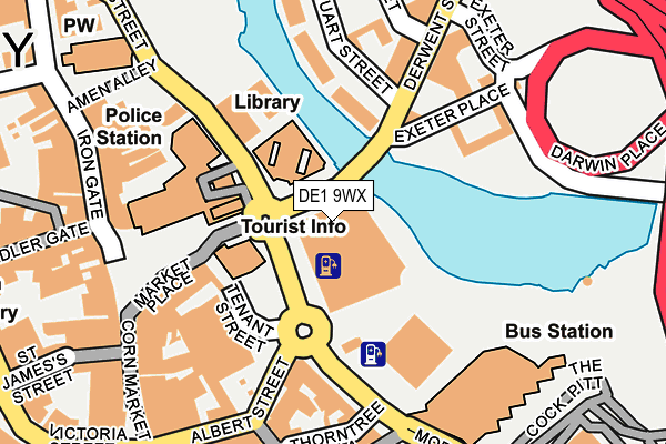 DE1 9WX map - OS OpenMap – Local (Ordnance Survey) DE1 9WX map - OS OpenMap – Local (Ordnance Survey)