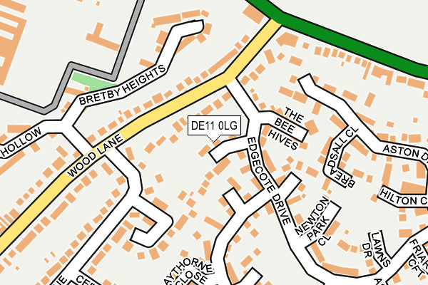 DE11 0LG map - OS OpenMap – Local (Ordnance Survey) DE11 0LG map - OS OpenMap – Local (Ordnance Survey)