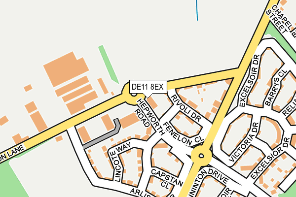 DE11 8EX map - OS OpenMap – Local (Ordnance Survey) DE11 8EX map - OS OpenMap – Local (Ordnance Survey)