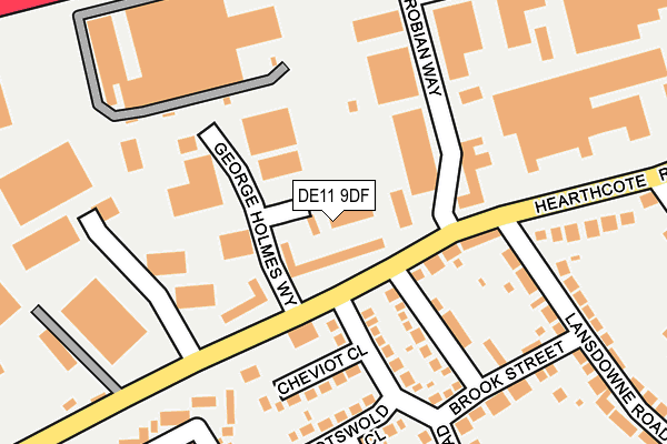 DE11 9DF map - OS OpenMap – Local (Ordnance Survey) DE11 9DF map - OS OpenMap – Local (Ordnance Survey)