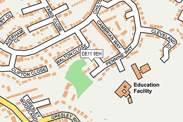 DE11 9EH map - OS OpenMap – Local (Ordnance Survey) DE11 9EH map - OS OpenMap – Local (Ordnance Survey)