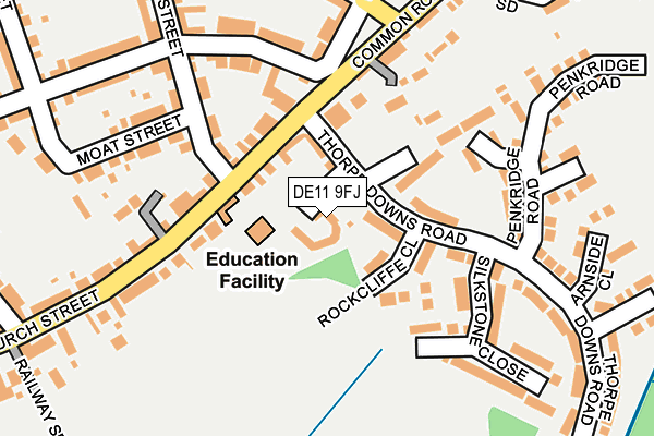 DE11 9FJ map - OS OpenMap – Local (Ordnance Survey) DE11 9FJ map - OS OpenMap – Local (Ordnance Survey)
