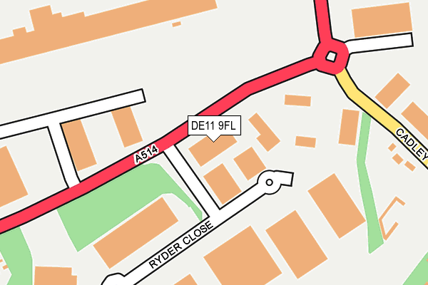DE11 9FL map - OS OpenMap – Local (Ordnance Survey) DE11 9FL map - OS OpenMap – Local (Ordnance Survey)