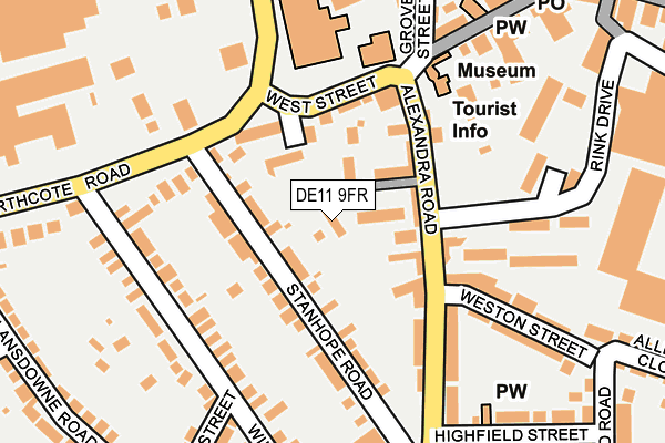 DE11 9FR map - OS OpenMap – Local (Ordnance Survey) DE11 9FR map - OS OpenMap – Local (Ordnance Survey)