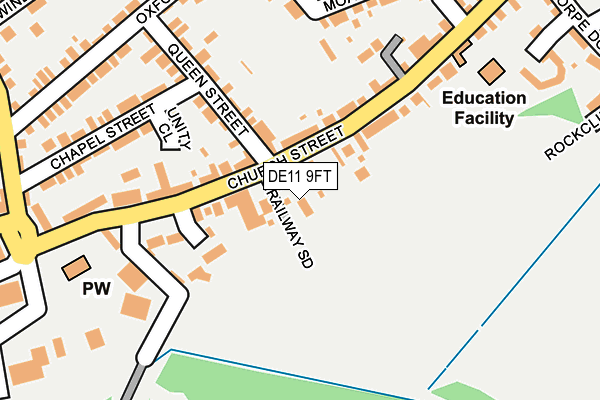 DE11 9FT map - OS OpenMap – Local (Ordnance Survey) DE11 9FT map - OS OpenMap – Local (Ordnance Survey)
