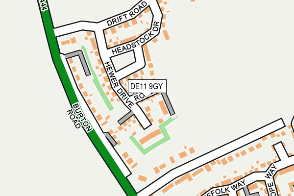 DE11 9GY map - OS OpenMap – Local (Ordnance Survey) DE11 9GY map - OS OpenMap – Local (Ordnance Survey)