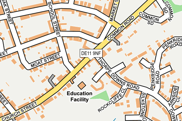 DE11 9NF map - OS OpenMap – Local (Ordnance Survey) DE11 9NF map - OS OpenMap – Local (Ordnance Survey)