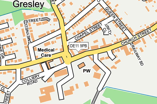 DE11 9PB map - OS OpenMap – Local (Ordnance Survey) DE11 9PB map - OS OpenMap – Local (Ordnance Survey)