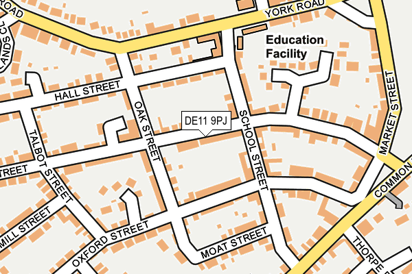 DE11 9PJ map - OS OpenMap – Local (Ordnance Survey) DE11 9PJ map - OS OpenMap – Local (Ordnance Survey)