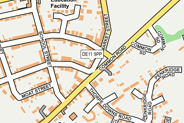 DE11 9PP map - OS OpenMap – Local (Ordnance Survey) DE11 9PP map - OS OpenMap – Local (Ordnance Survey)