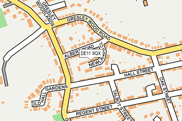 DE11 9QX map - OS OpenMap – Local (Ordnance Survey) DE11 9QX map - OS OpenMap – Local (Ordnance Survey)