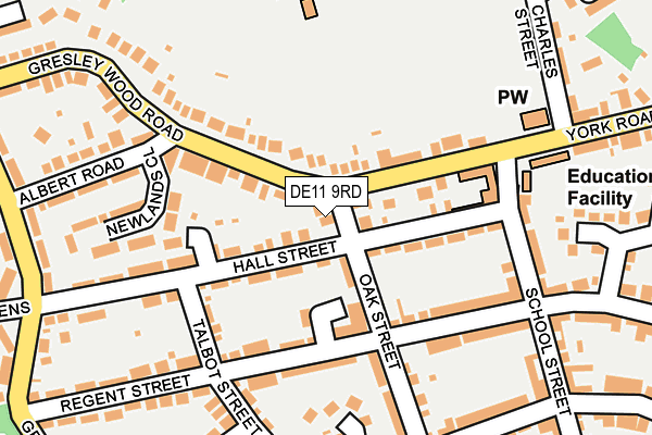 DE11 9RD map - OS OpenMap – Local (Ordnance Survey) DE11 9RD map - OS OpenMap – Local (Ordnance Survey)