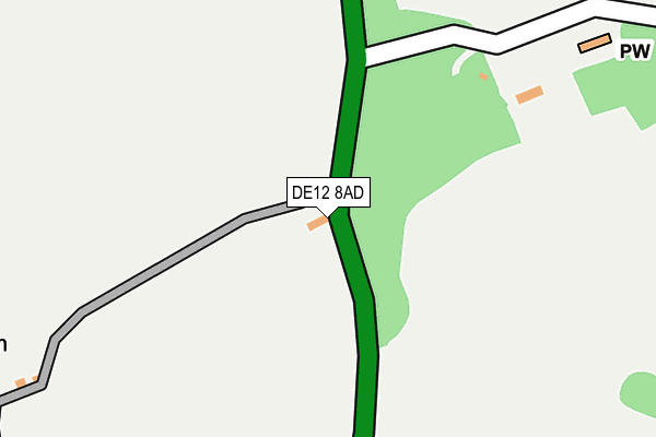 DE12 8AD map - OS OpenMap – Local (Ordnance Survey) DE12 8AD map - OS OpenMap – Local (Ordnance Survey)