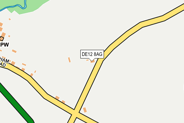DE12 8AG map - OS OpenMap – Local (Ordnance Survey) DE12 8AG map - OS OpenMap – Local (Ordnance Survey)