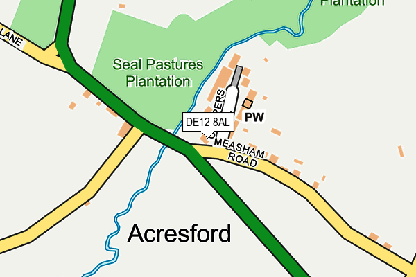 DE12 8AL map - OS OpenMap – Local (Ordnance Survey) DE12 8AL map - OS OpenMap – Local (Ordnance Survey)