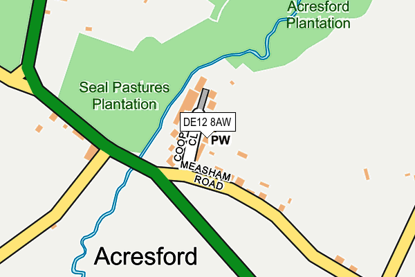 DE12 8AW map - OS OpenMap – Local (Ordnance Survey) DE12 8AW map - OS OpenMap – Local (Ordnance Survey)