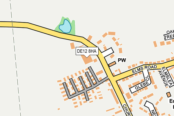 DE12 8HA map - OS OpenMap – Local (Ordnance Survey) DE12 8HA map - OS OpenMap – Local (Ordnance Survey)
