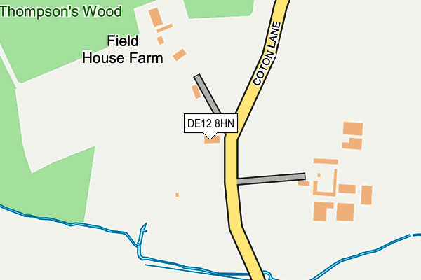 DE12 8HN map - OS OpenMap – Local (Ordnance Survey) DE12 8HN map - OS OpenMap – Local (Ordnance Survey)