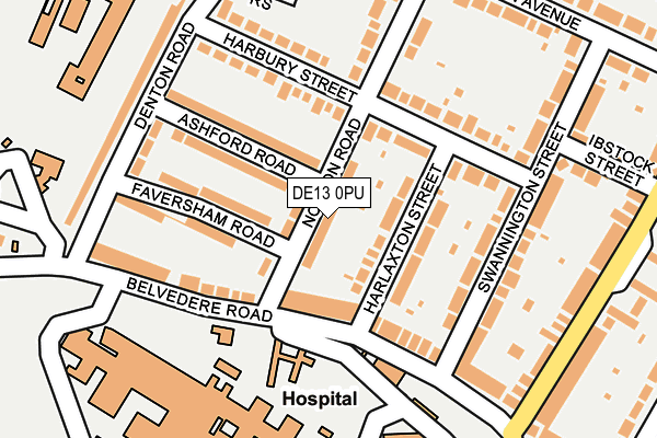 DE13 0PU map - OS OpenMap – Local (Ordnance Survey) DE13 0PU map - OS OpenMap – Local (Ordnance Survey)