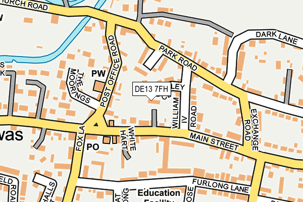 DE13 7FH map - OS OpenMap – Local (Ordnance Survey) DE13 7FH map - OS OpenMap – Local (Ordnance Survey)