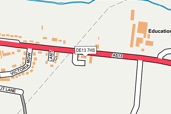 DE13 7HS map - OS OpenMap – Local (Ordnance Survey) DE13 7HS map - OS OpenMap – Local (Ordnance Survey)