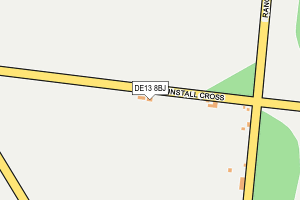 DE13 8BJ map - OS OpenMap – Local (Ordnance Survey) DE13 8BJ map - OS OpenMap – Local (Ordnance Survey)