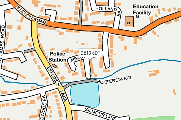 DE13 8DT map - OS OpenMap – Local (Ordnance Survey) DE13 8DT map - OS OpenMap – Local (Ordnance Survey)