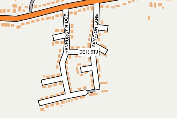 DE13 9TJ map - OS OpenMap – Local (Ordnance Survey) DE13 9TJ map - OS OpenMap – Local (Ordnance Survey)