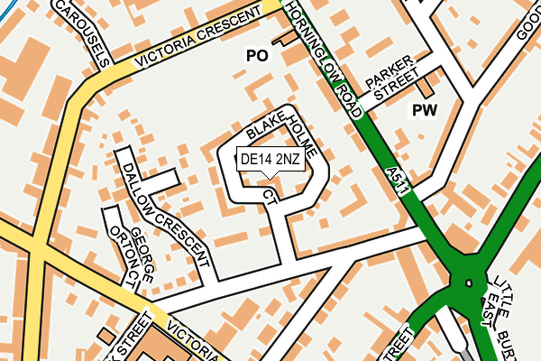 DE14 2NZ map - OS OpenMap – Local (Ordnance Survey) DE14 2NZ map - OS OpenMap – Local (Ordnance Survey)