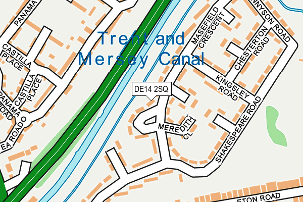 DE14 2SQ map - OS OpenMap – Local (Ordnance Survey) DE14 2SQ map - OS OpenMap – Local (Ordnance Survey)