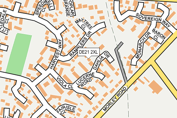 DE21 2XL map - OS OpenMap – Local (Ordnance Survey) DE21 2XL map - OS OpenMap – Local (Ordnance Survey)