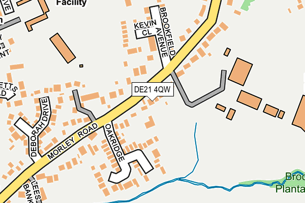 DE21 4QW map - OS OpenMap – Local (Ordnance Survey) DE21 4QW map - OS OpenMap – Local (Ordnance Survey)
