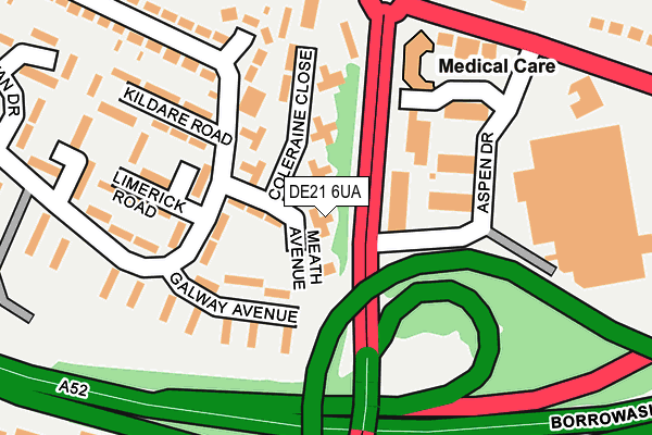 DE21 6UA map - OS OpenMap – Local (Ordnance Survey)