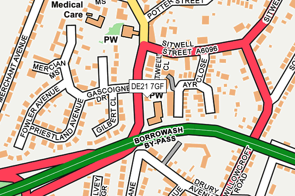 DE21 7GF map - OS OpenMap – Local (Ordnance Survey) DE21 7GF map - OS OpenMap – Local (Ordnance Survey)