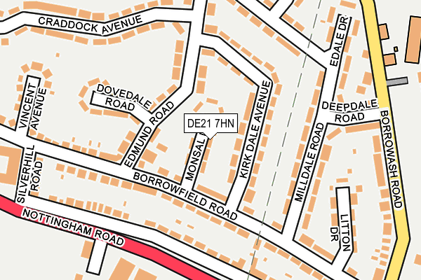 DE21 7HN map - OS OpenMap – Local (Ordnance Survey)